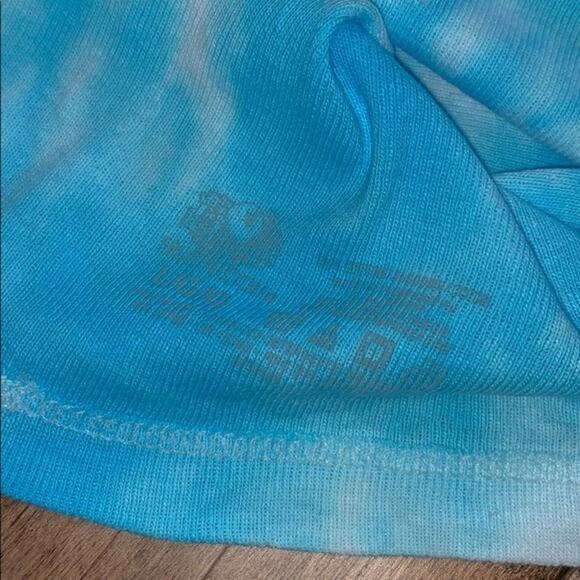 Blue and Pink Heart Tie-Dye Tank Top Cami | Sz YL - Picture 4 of 4